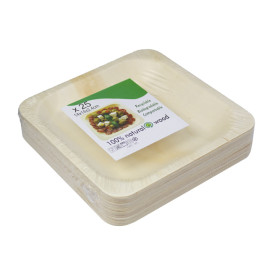 Wooden Plate Square Shape 14x14cm (200 Units)