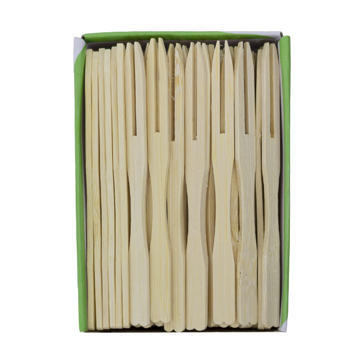 Bamboo Tasting Mini Fork 9cm (200 Units)  