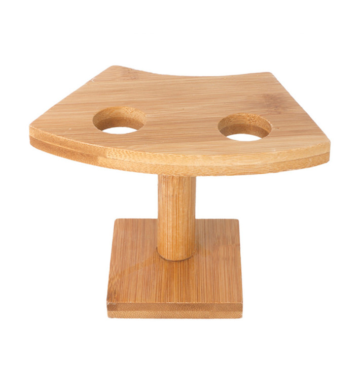 Bamboo Serving Cone Holder 2 slots (1 Unit) 