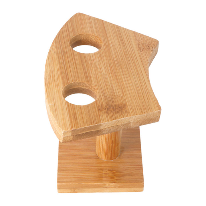 Bamboo Serving Cone Holder 2 slots (6 Units)