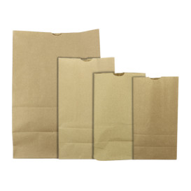 Paper Bag without Handle Kraft 50g/m² 22+12x30cm (1000 Units)