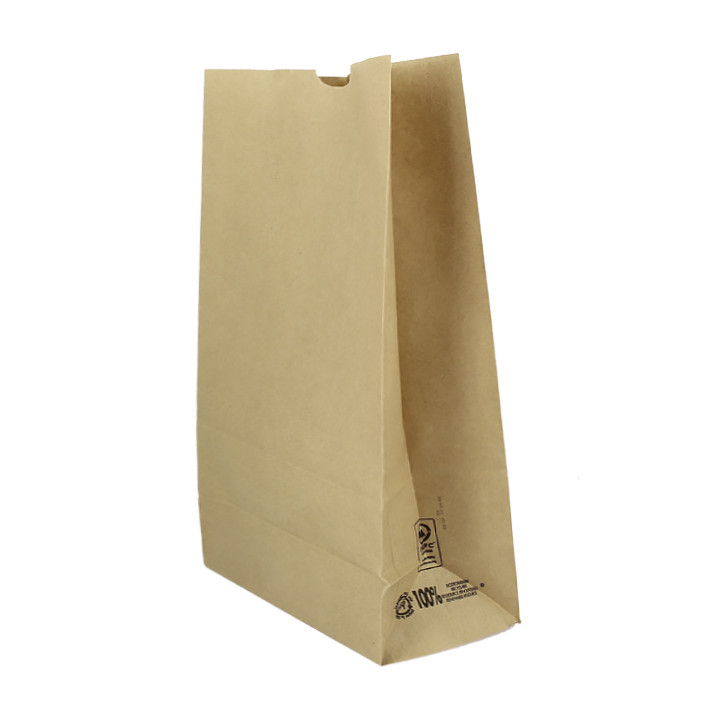 Paper Bag without Handle Kraft 60g/m² 18+11x34cm (25 Units) 
