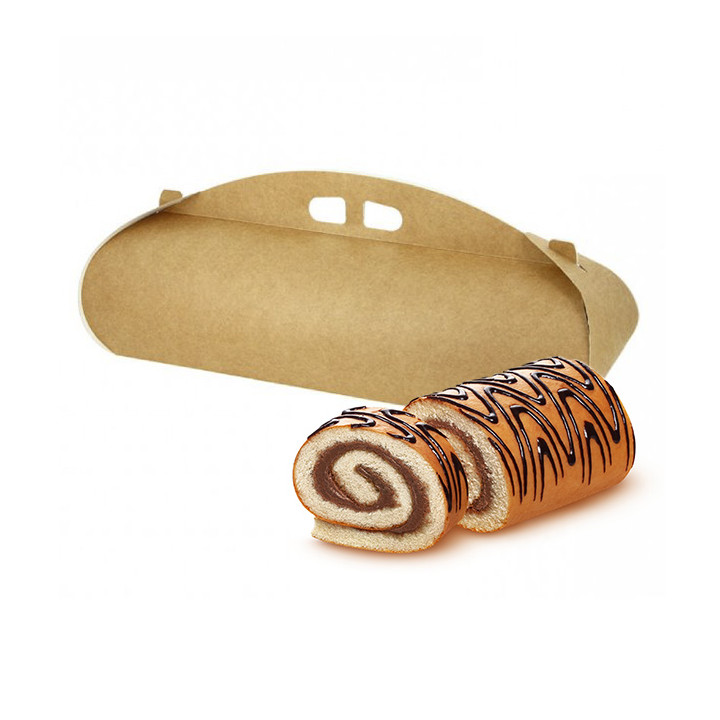 Kraft Paper Swiss Roll Cake Box 43x15x10cm (100 Units)