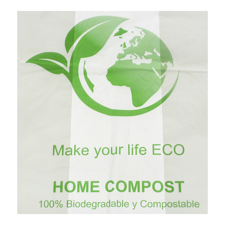 Plastic T-Shirt Bag Bio Home Compost 50x55cm (100 Units) 