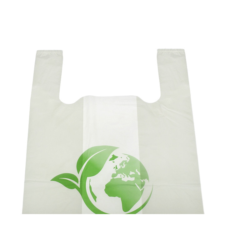 Plastic T-Shirt Bag Bio Home Compost 50x55cm (100 Units) 