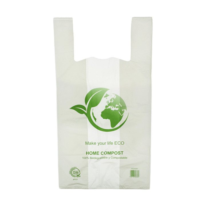 Plastic T-Shirt Bag Bio Home Compost 55x60cm (500 Units)