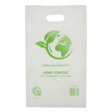 Die-Cut Handle Plastic Bags Bio Home Compost 20x33cm (100 Units)