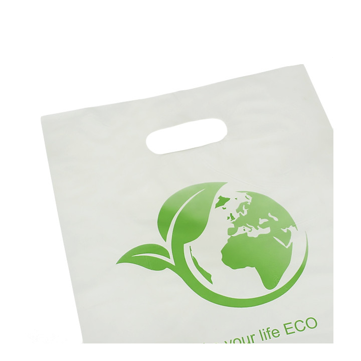 Die-Cut Handle Plastic Bags Bio Home Compost 20x33cm (100 Units)