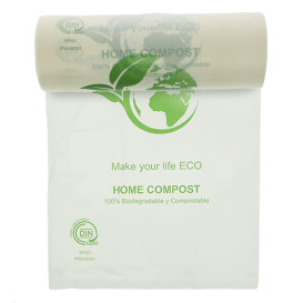 Roll of plastic bags Bio Home Compost 25x37cm (3.000 Units)