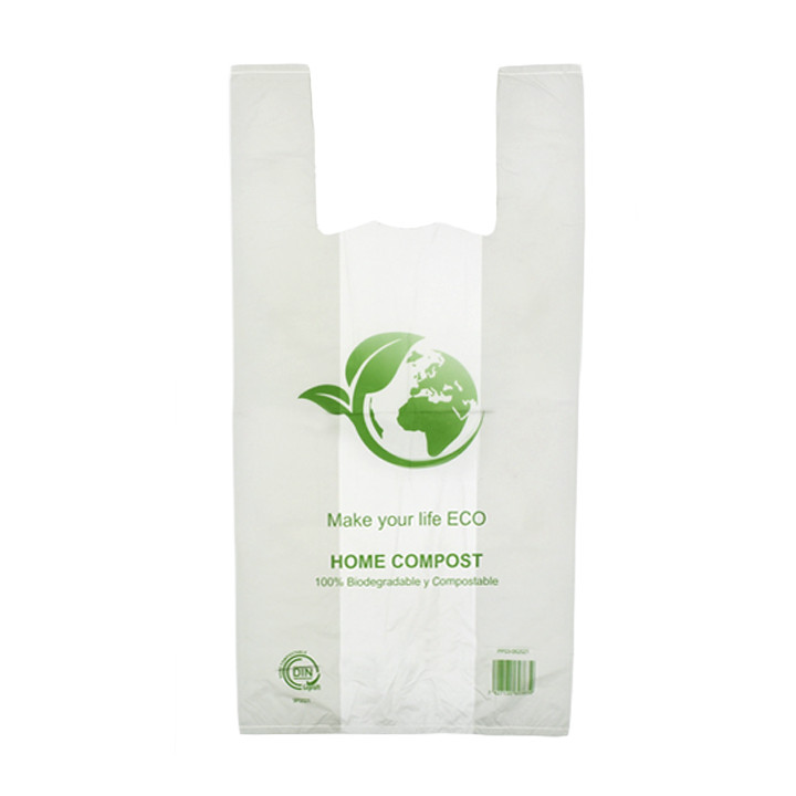 Plastic T-Shirt Bag Bio Home Compost 40x50cm (100 Units) 