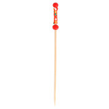 Bamboo Food Pick Red Design 12cm (100 Units)  