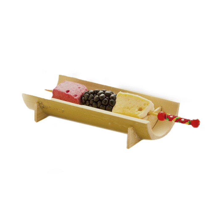Bamboo Food Pick Red Design 12cm (100 Units)  