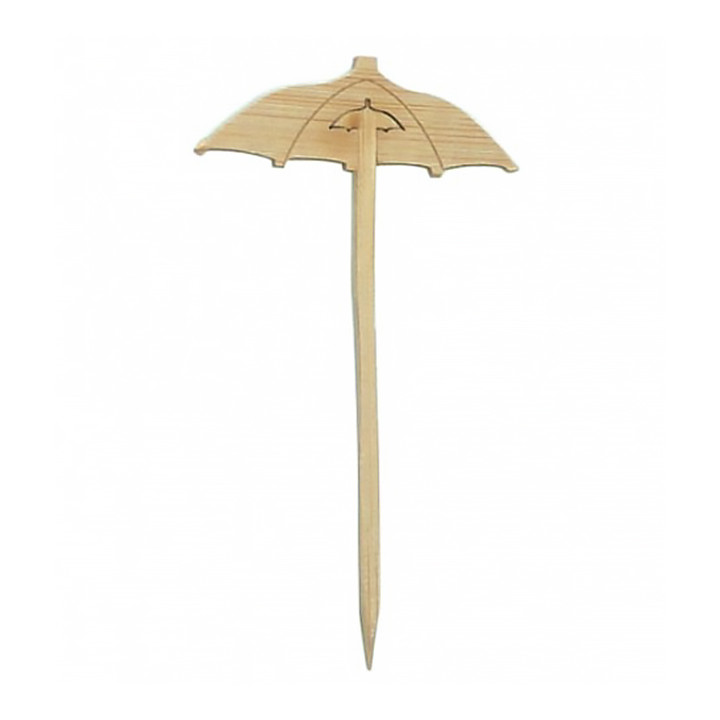 Bamboo Food Pick Umbrella Design 9cm (10000 Units)