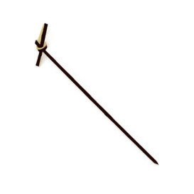 Bamboo Food Pick Black Bow Design 90cm (100 Units)  