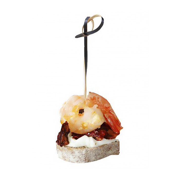 Bamboo Food Pick Black Bow Design 90cm (10000 Units)