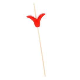 Bamboo Food Pick "Lirio" Design 9cm (100 Units)  