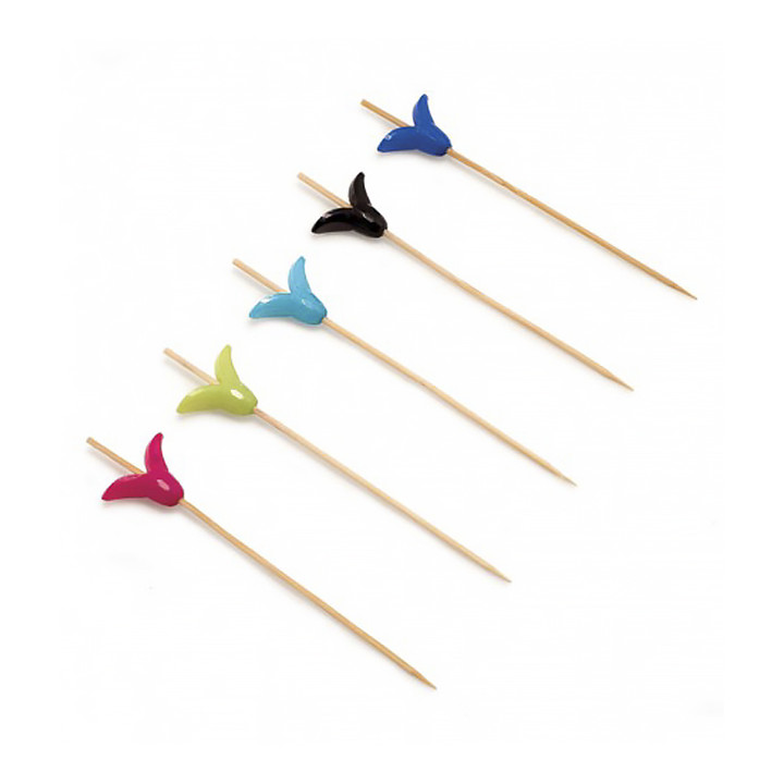 Bamboo Food Pick "Lirio" Design 12cm (100 Units)  