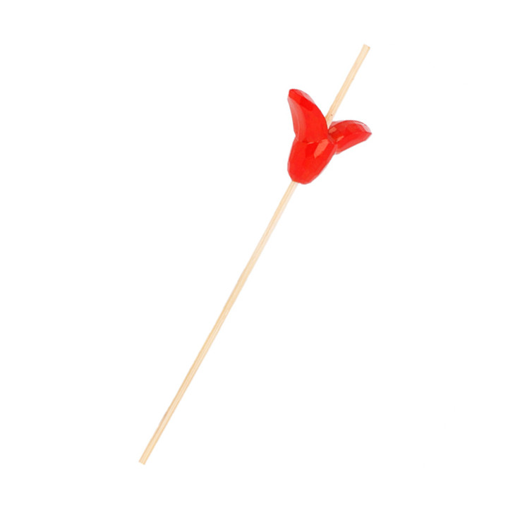Bamboo Food Pick "Lirio" Design 12cm (100 Units)  