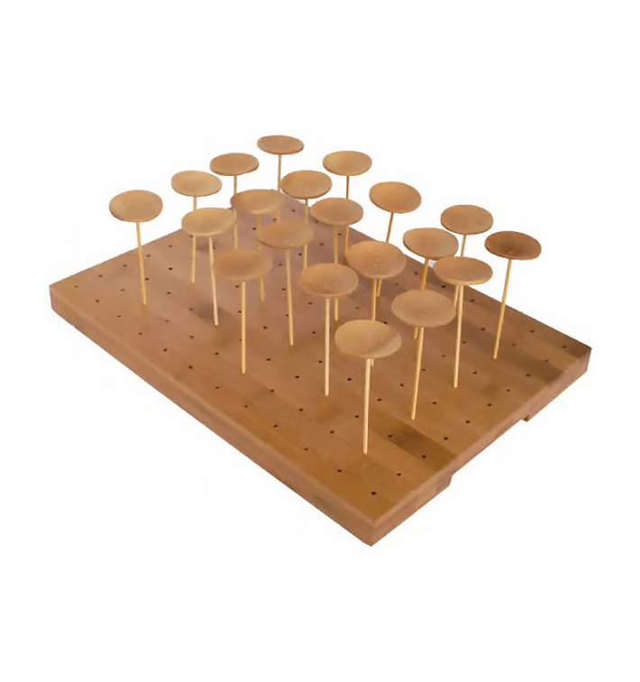 Bamboo Food Pick Holder Tray 25x30x1,3cm (20 Units)