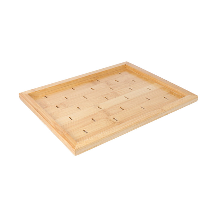 Bamboo Food Pick Holder Tray Golf Design 25x20cm (20 Units)