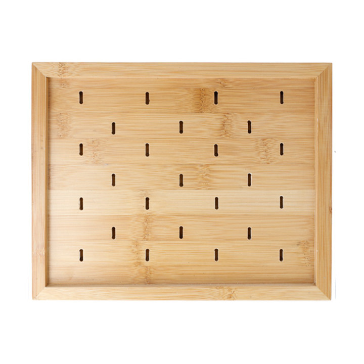 Bamboo Food Pick Holder Tray Golf Design 25x20cm (20 Units)