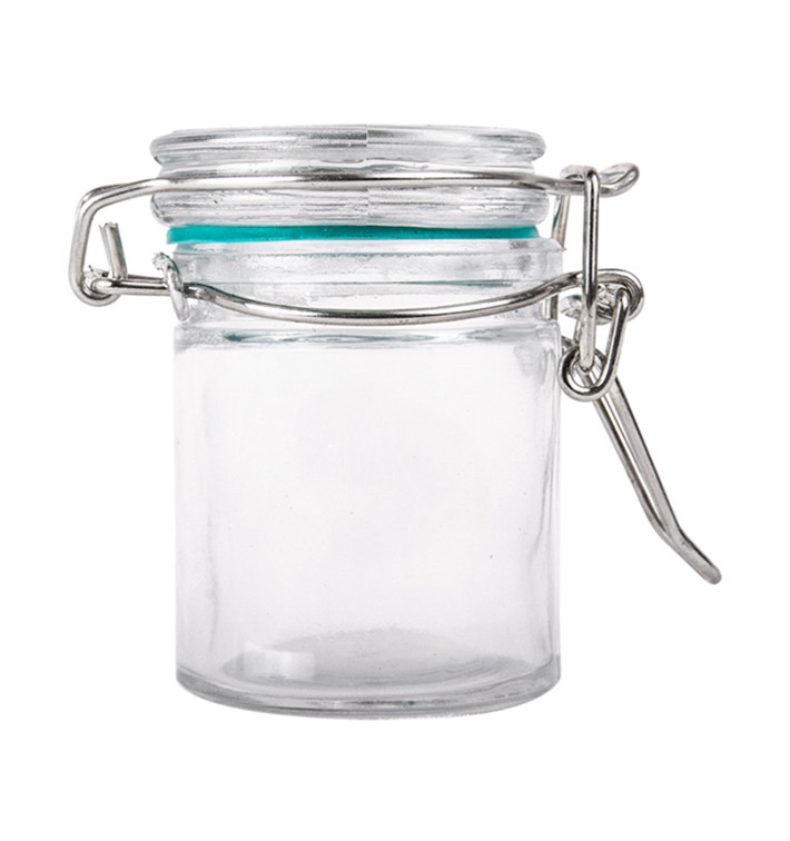 Glass Storage Jar Airtight 45 ml Ø4,5x6cm (24 Units) 