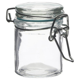 Glass Storage Jar Airtight 45 ml Ø4,5x6cm (24 Units) 