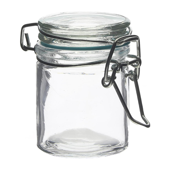 Glass Storage Jar Airtight 45 ml Ø4,5x6cm (24 Units) 