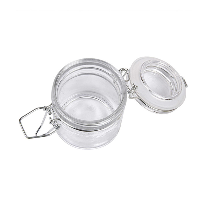 Glass Storage Jar Airtight 80 ml Ø6x7cm (24 Units) 