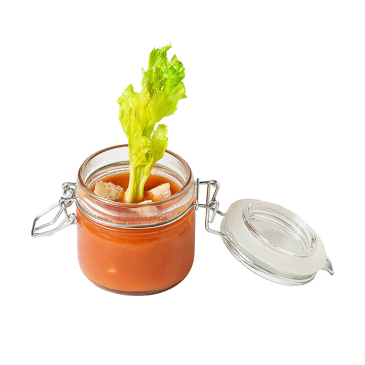 Glass Storage Jar Airtight 80 ml Ø6x7cm (24 Units) 