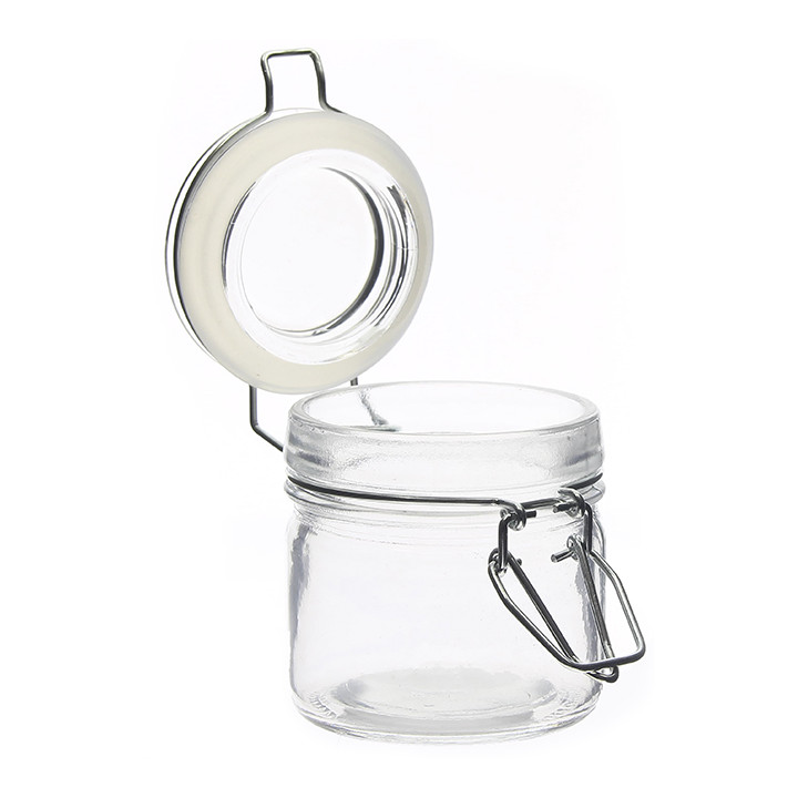 Glass Storage Jar Airtight 80 ml Ø6x7cm (24 Units) 