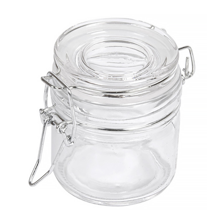 Glass Storage Jar Airtight 80 ml Ø6x7cm (48 Units)