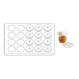 Plastic Tray PS + 20 Bowl Kit with Lid Round Shape (1 Unit)