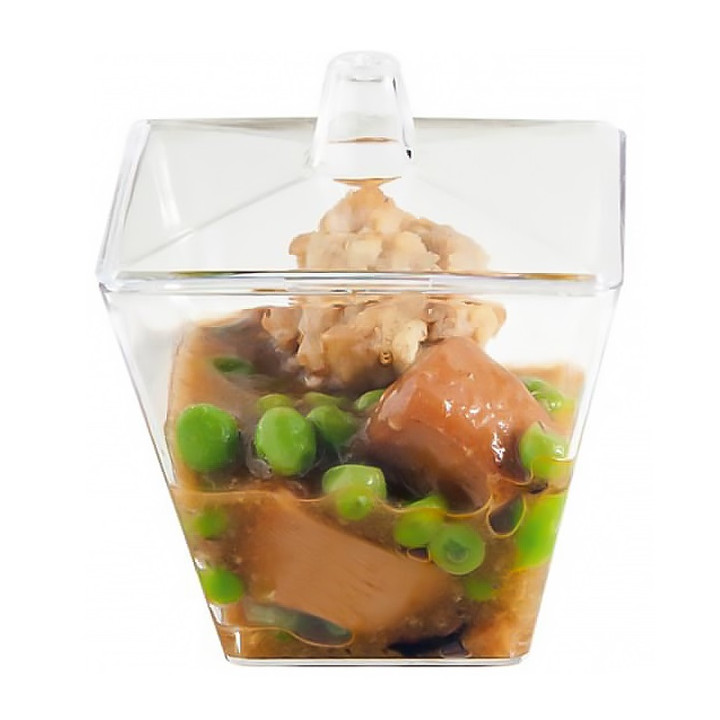 Plastic Tray PS + 20 Bowl Kit with Lid Round Shape Clear (1 Unit)