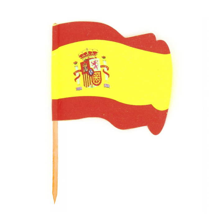 Spain Flag Food Pick 6,5cm (144 Units)  