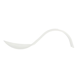 Tasting Spoon PS Curved White 13 cm (50 Units) 