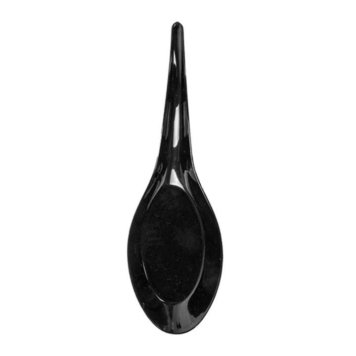 Plastic Tasting Spoon PS Black 12 cm (100 Units)  