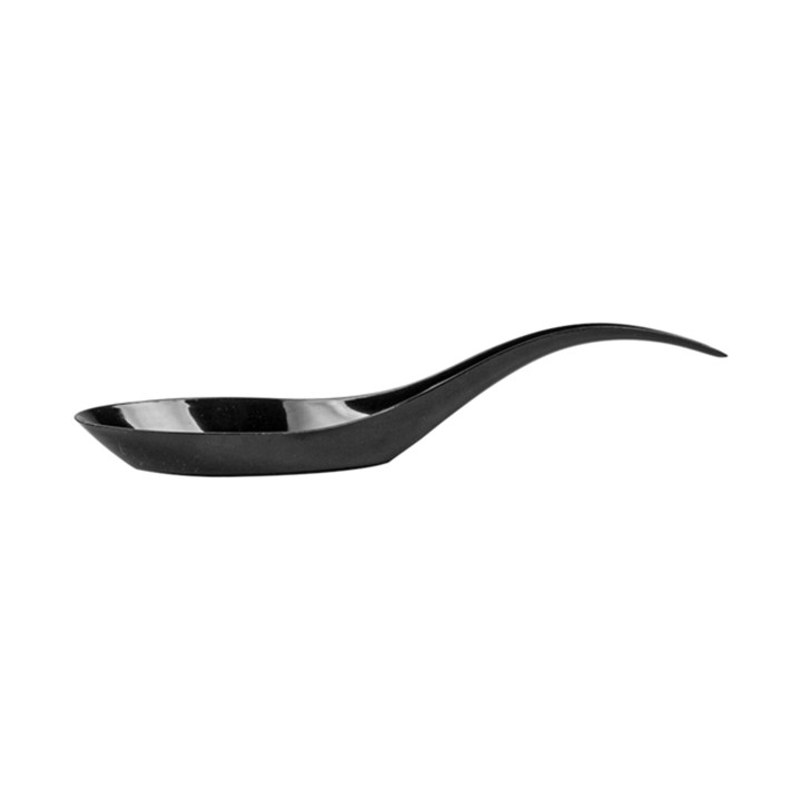 Plastic Tasting Spoon PS Black 12 cm (2000 Units)
