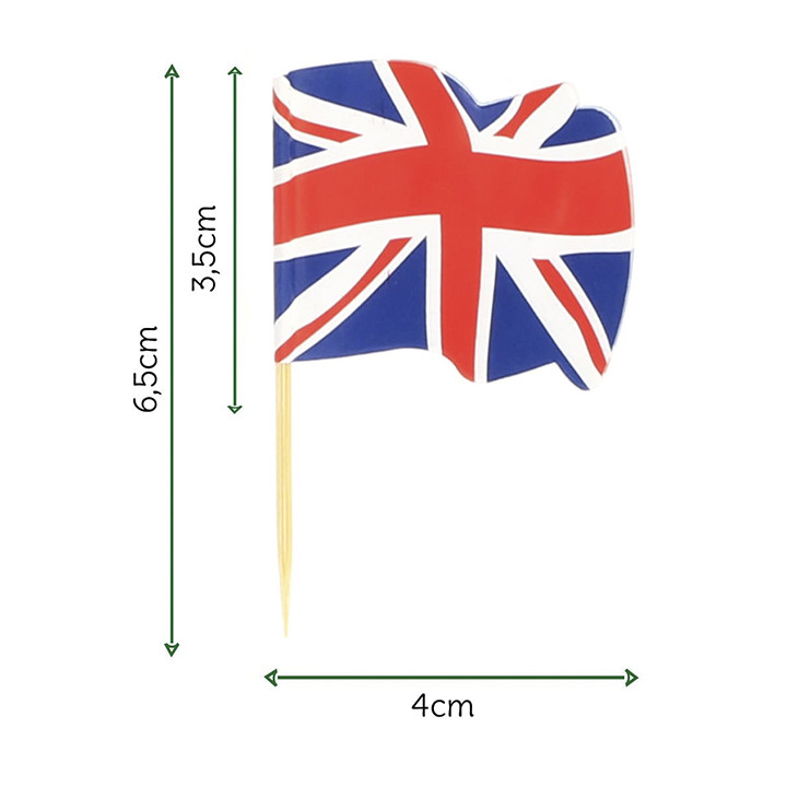 UK Flag Food Pick 6,5cm (14400 Units)