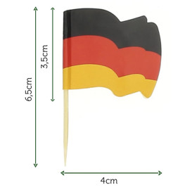 Germany Flag Food Pick 6,5cm (14400 Units)