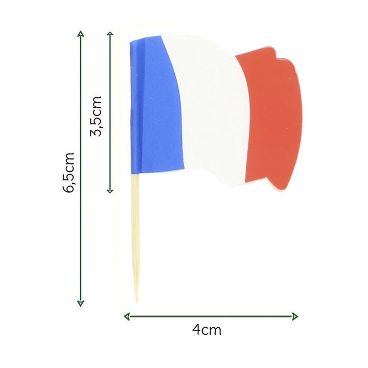 France Flag Food Pick 6,5cm (14400 Units)
