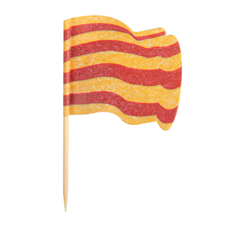 Catalonia Flag Food Pick 6,5cm (144 Units)  