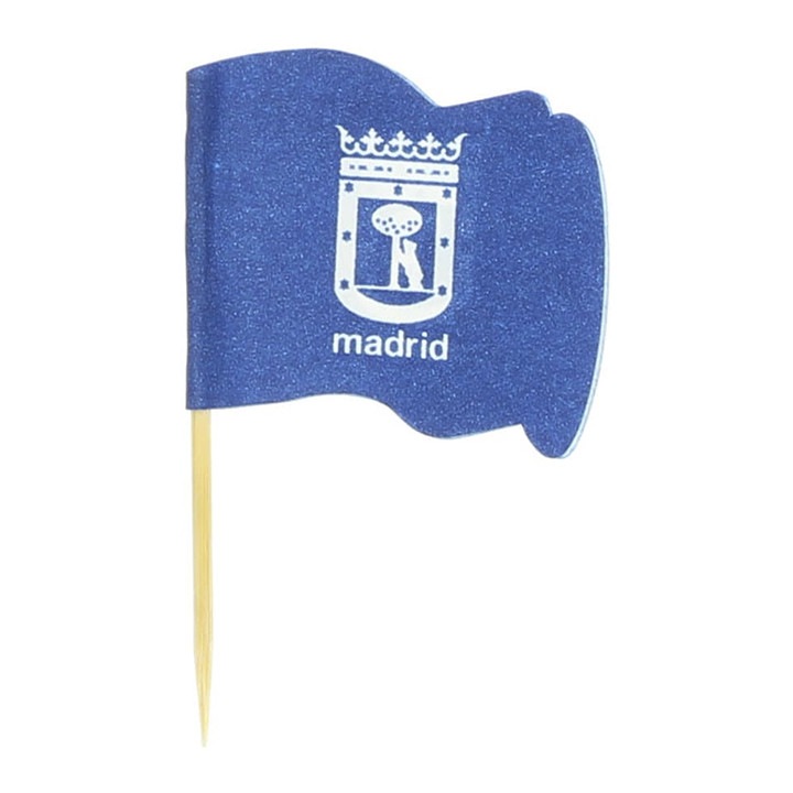 Madrid Flag Food Pick 6,5cm (14400 Units)