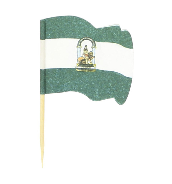 Andalusia Flag Food Pick 6,5cm (144 Units)  