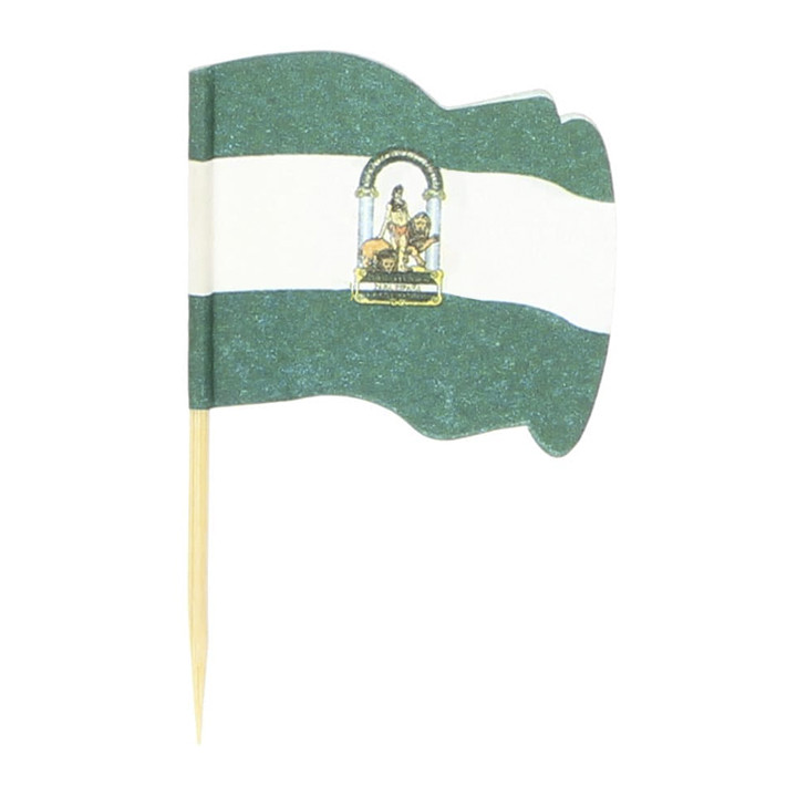 Andalusia Flag Food Pick 6,5cm (144 Units)  