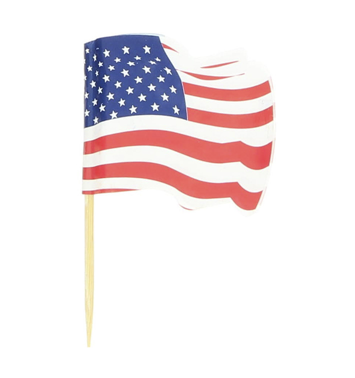 USA Flag Food Pick 6,5cm (14400 Units)