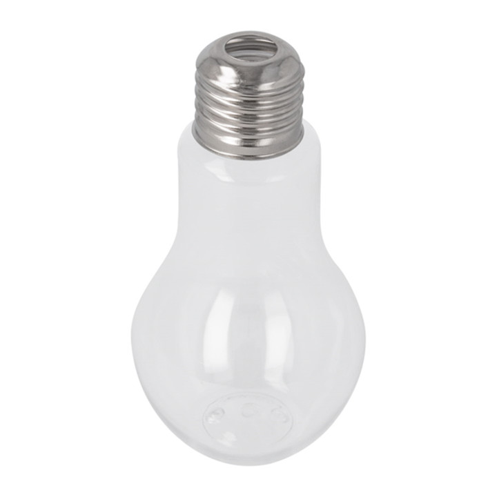 Plastic Bottle with Cap Light Bulb Design PET Clear 100ml (25 Units)