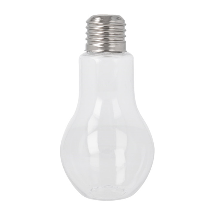 Plastic Bottle with Cap Light Bulb Design PET Clear 100ml (250 Units)
