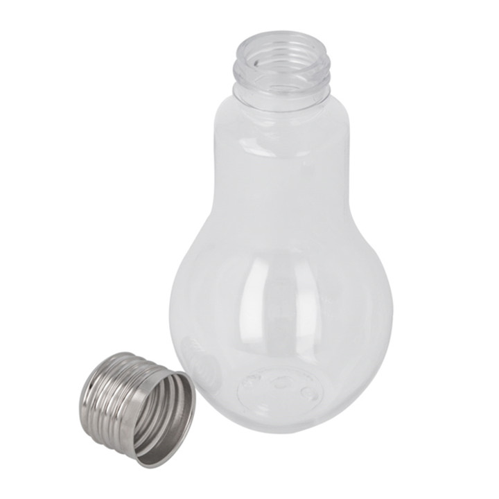 Plastic Bottle with Cap Light Bulb Design PET Clear 100ml (250 Units)