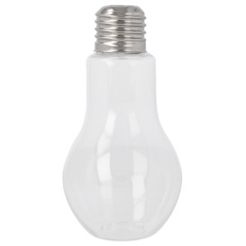 Plastic Bottle Light Bulb Design PET Clear 400ml (25 Units)